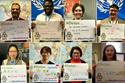 Los miembros del personal de BRS muestran su apoyo al mensaje de la UNEA-3 para combatir la contaminación